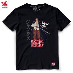 Dextreme เสื้อยืด วันพีช  T-shirt DOP-1585 One Piece Film Red ลาย Shank  มีสีดำและสีกรม