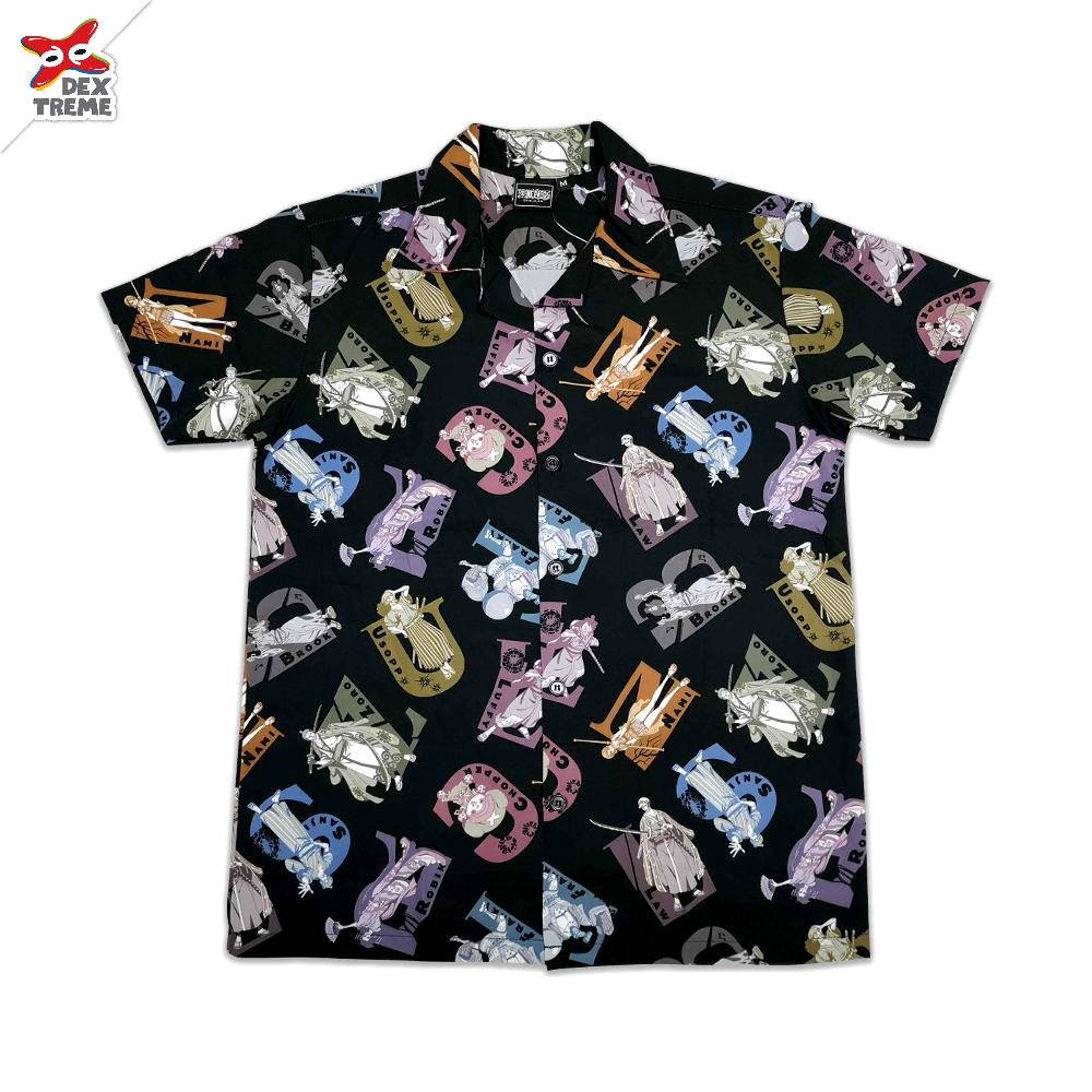 Dextreme เสื้อยืด วันพีช ลิขสิทธิ์ ของ แท้  T-shirt Hawaii DOP-1311 One Piece  ลายรวมวาโนะ