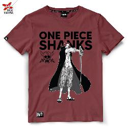 Dextreme เสื้อยืด วันพีช ลิขสิทธิ์ ของ แท้  T-shirt  DOP-1576  One Piece ลาย Shanks มีสีแดงและสีดำ
