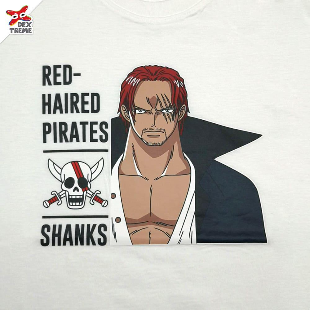 Dextreme T-shirt  DOP-1675 One Piece ลาย Shank มีสีแดง  สีดำ และสีขาว