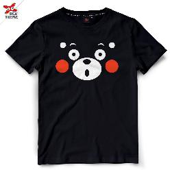 T-shirt  DKM-001  ลาย Kumamon Black Bear สีดำ