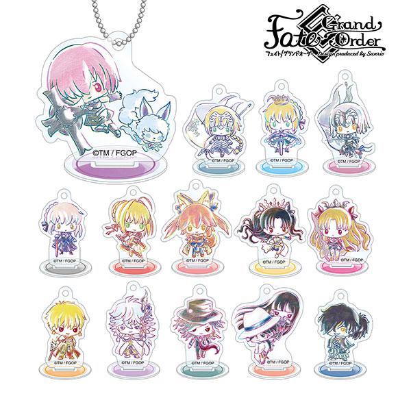 [Box] Fate Grand Order Design produced by Sanrio Trading Ani-Art Acrylic Stand Keychain 14Pack