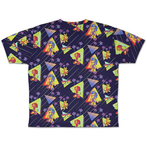 Sonic the Hedgehog Repeating Pattern Double Sided Full Graphic T-Shirt