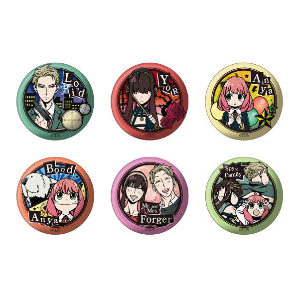Spy x Family Kirie Series Japanese Washi Paper Tin Badge 6Pack BOX