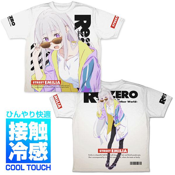 ReZero -Starting Life in Another World- Emilia Cold Double Sided Full Graphic T-Shirt Street Fashion Ver