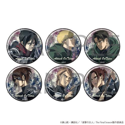 Attack on Titan The Final Season Tin Badge Collection 6Pack BOX