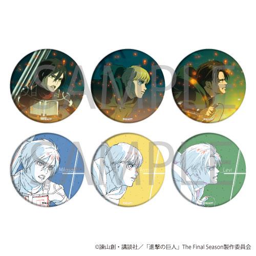 Attack on Titan The Final Season Tin Badge Collection 2 6Pack BOX
