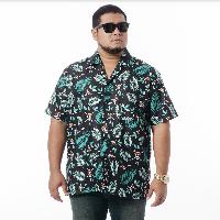 HAWAIISHIRT-OP03 ลายใบไม้ 721B BERRER Hawaii shirt