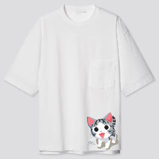 T-shirt DCHI-001 สีขาว BERRER  แมวจี้