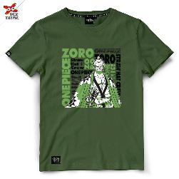 Dextreme เสื้อยืด วันพีช ลิขสิทธิ์ ของ แท้  T-shirt  DOP-1343  วันพีช ลาย Zoro  มีสีเขียวและสีดำ