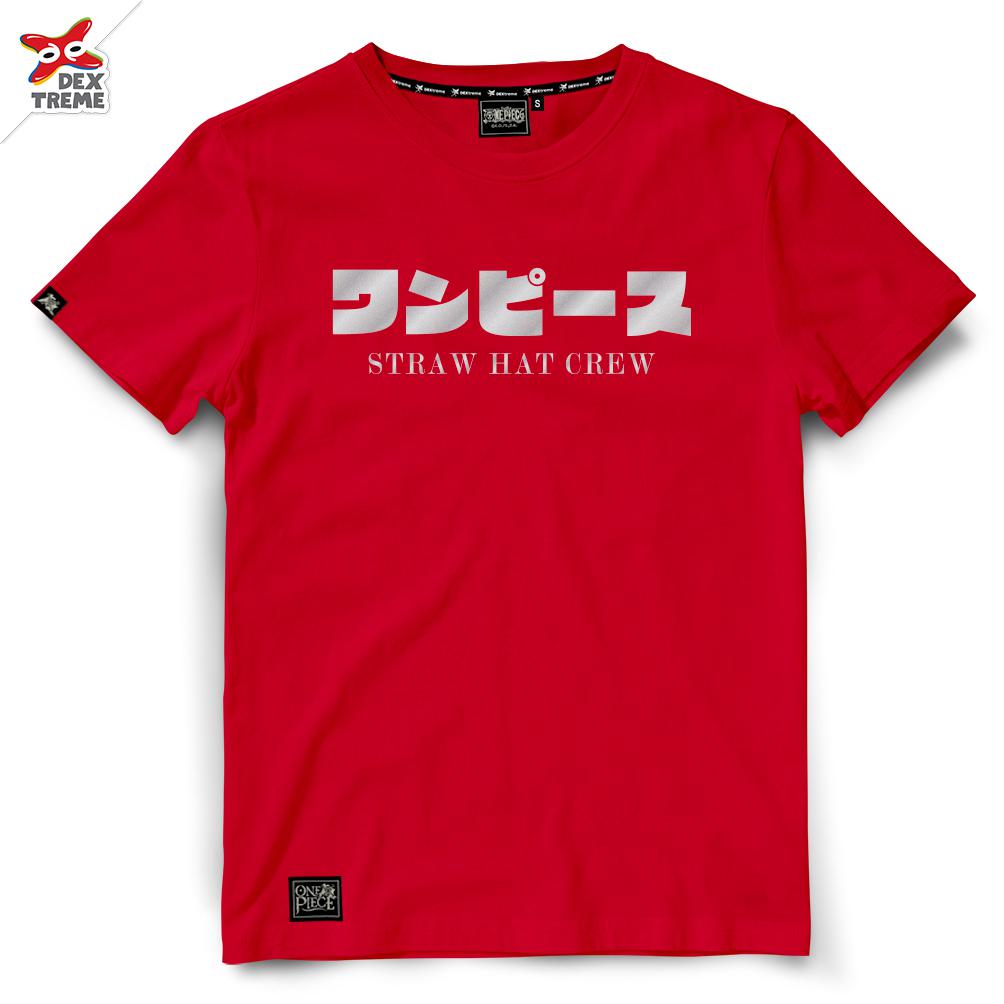 Dextreme T-Shirt DOP-1459   ลายวันพีช  มีสีแดงและสีขาว
