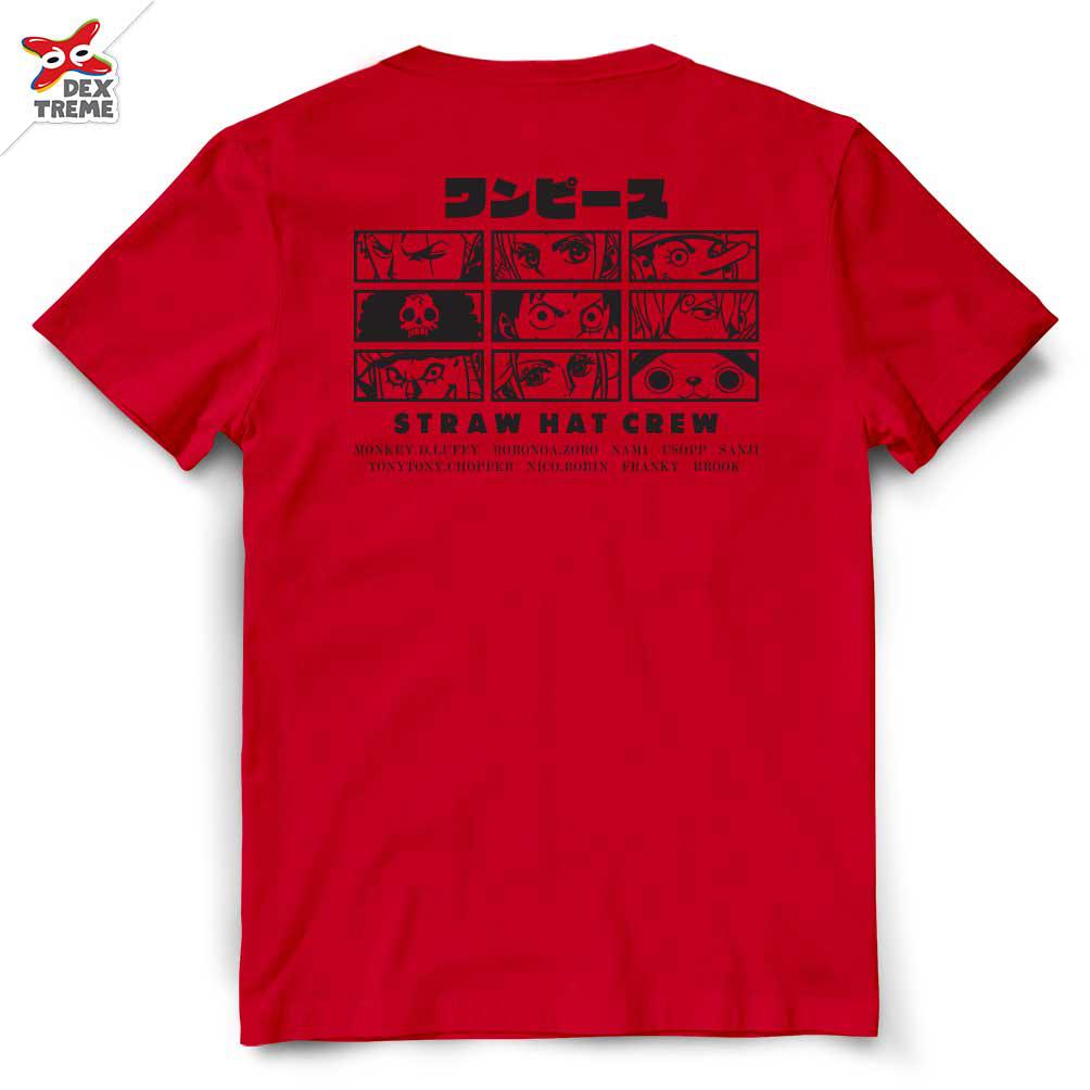 Dextreme T-Shirt DOP-1459   ลายวันพีช  มีสีแดงและสีขาว