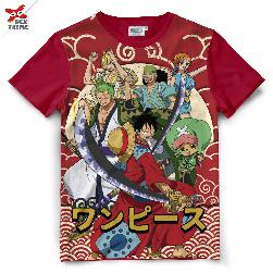 Dextreme เสื้อยืด วันพีช ลิขสิทธิ์ ของ แท้  T-shirt  DOP-1336   ลาย One Piece Wanokuni ผ้า SUB