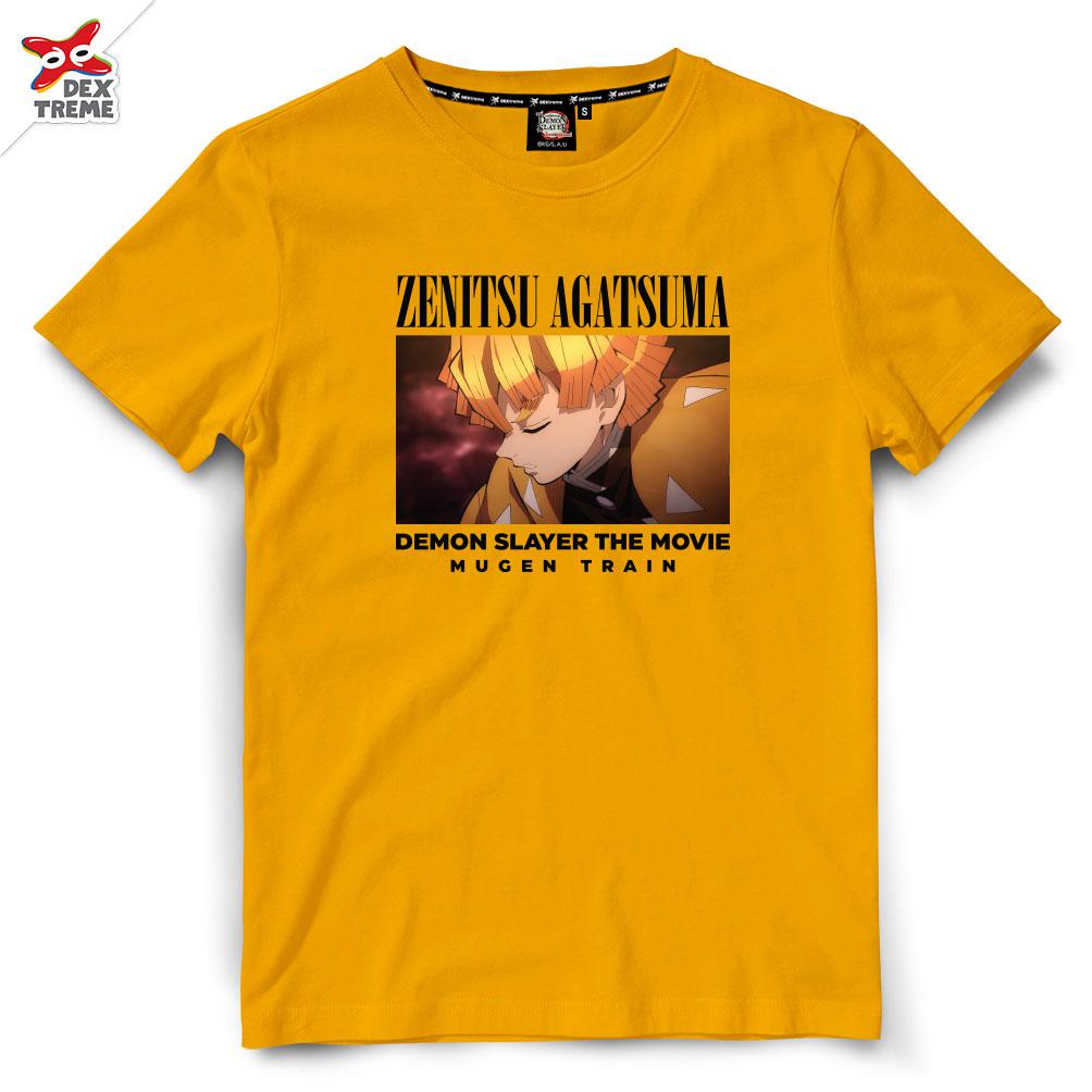 T-shirt  DYB-009  Demon Slayer ลาย Zenitsu มีสีดำและสีเหลือง