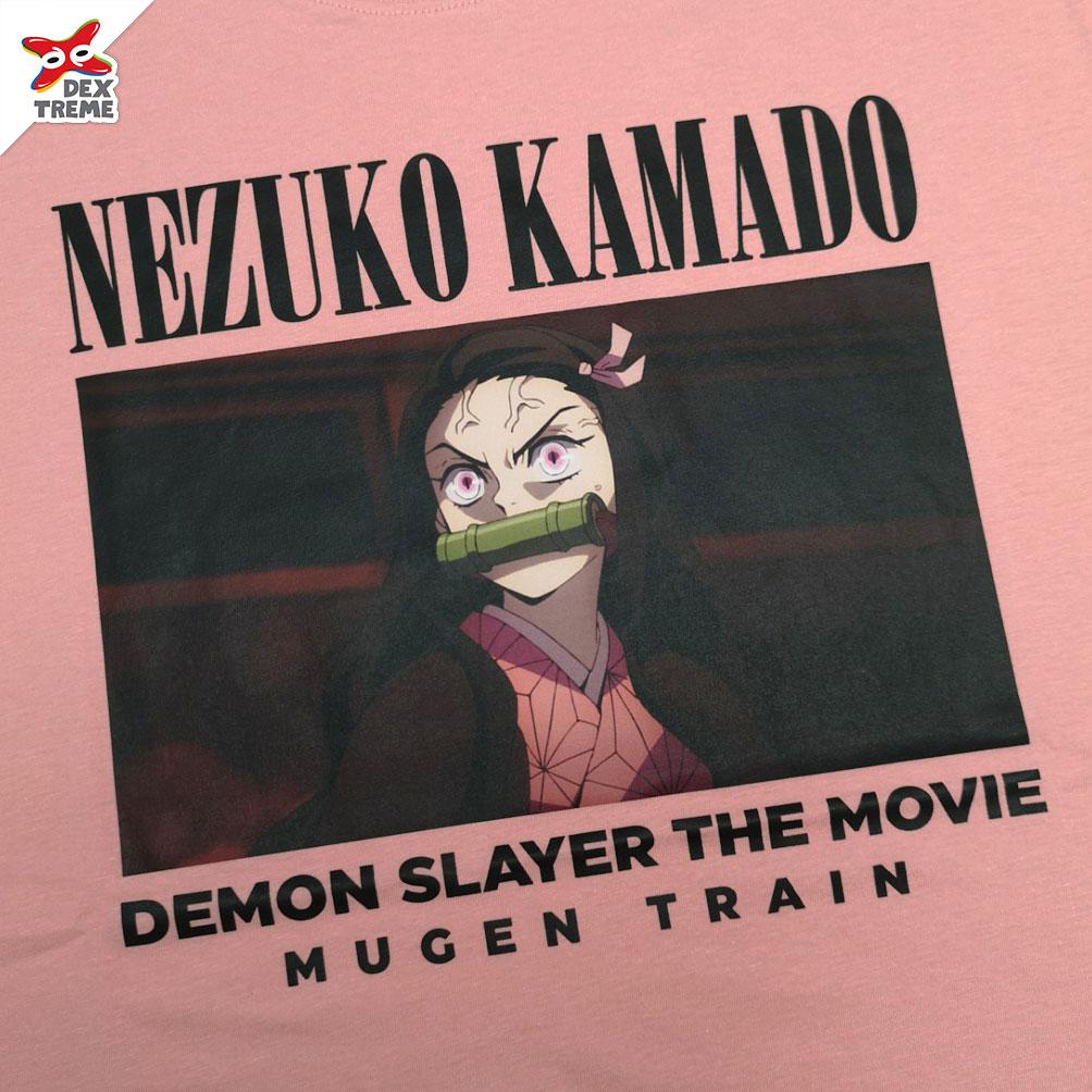 T-shirt  DYB-008 Demon Slayer ลาย Nezuko มีชมพูและสีดำ
