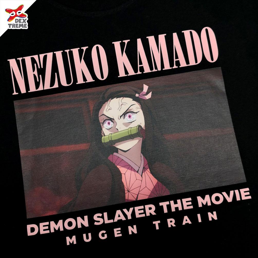 T-shirt  DYB-008 Demon Slayer ลาย Nezuko มีชมพูและสีดำ