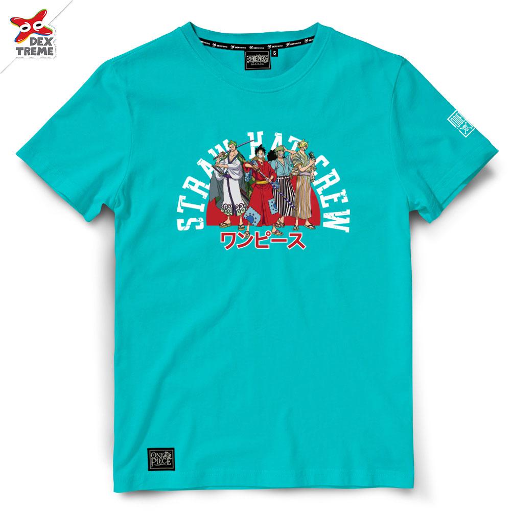 Dextreme T-shirt DOP-1495  One Piece  Men WANO มีสีกรมและสีน้ำเงิน