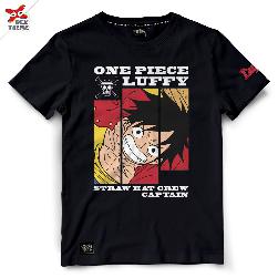 Dextreme T-shirt DOP-1468 One Piece ลาย Luffy มี สีดำและสีกรม