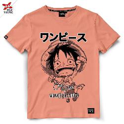 Dextreme เสื้อยืด วันพีช ลิขสิทธิ์ ของ แท้  T-shirt  DOP-1450 One Piece ลาย Luffy SD มีสีชมพู และสีเทา