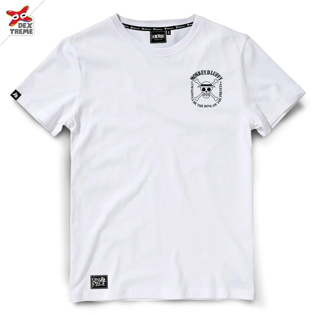 Dextreme T-shirt  DOP-1500  One Piece  ลาย SD Luffy  มีสีขาวและสีกรม