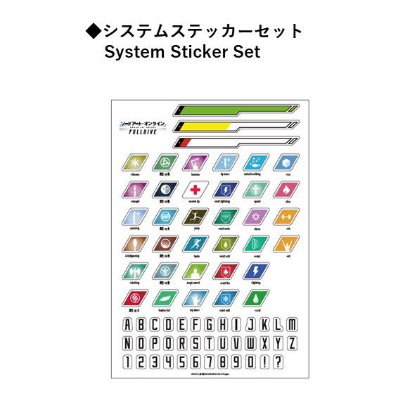 Sword Art Online FULLDIVE - System sticker set 
