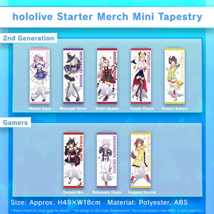 hololive Starter Merch - Mini Tapestry