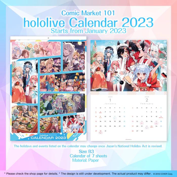 hololive - Comic Market 101 hololive Calendar 2023