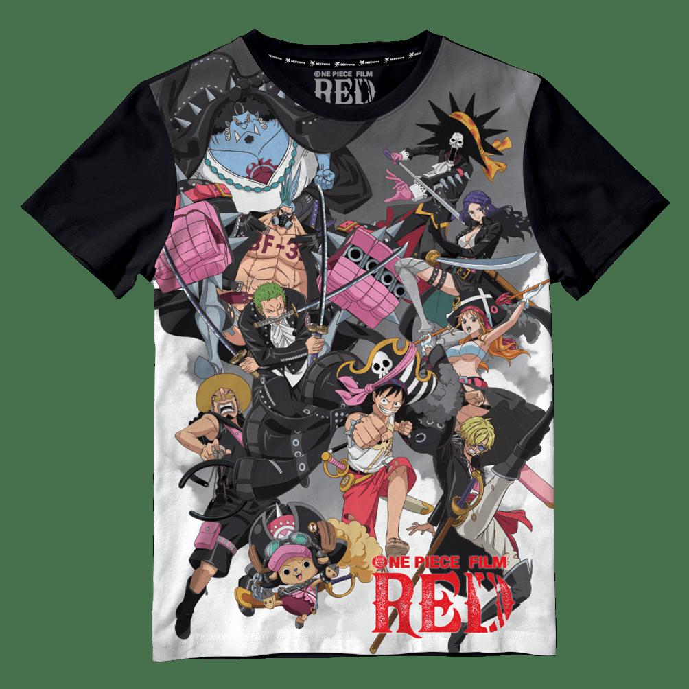 Dextreme T-shirt  DOP-1595  ผ้า Sub ลาย One Piece  สีดำ