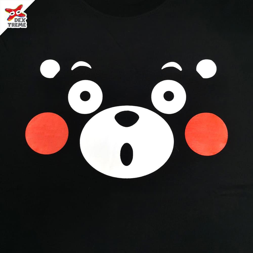 T-shirt  DKM-001  ลาย Kumamon Black Bear สีดำ