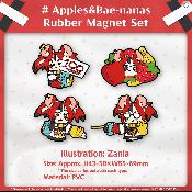 hololive - Hakos Baelz "Apples&Bae-nanas Rubber Magnet Set"