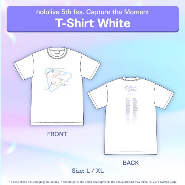 hololive 5th fes. Capture the Moment Concert Merchandise "T-Shirt (White/Black)"