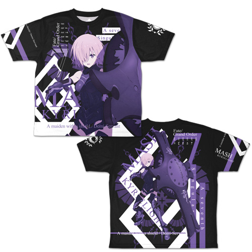 Fate Grand Order - Absolute Demon Battlefront Babylonia FGO Babylonia Mash Kyrielight Double Sided Full Graphic T-Shirt